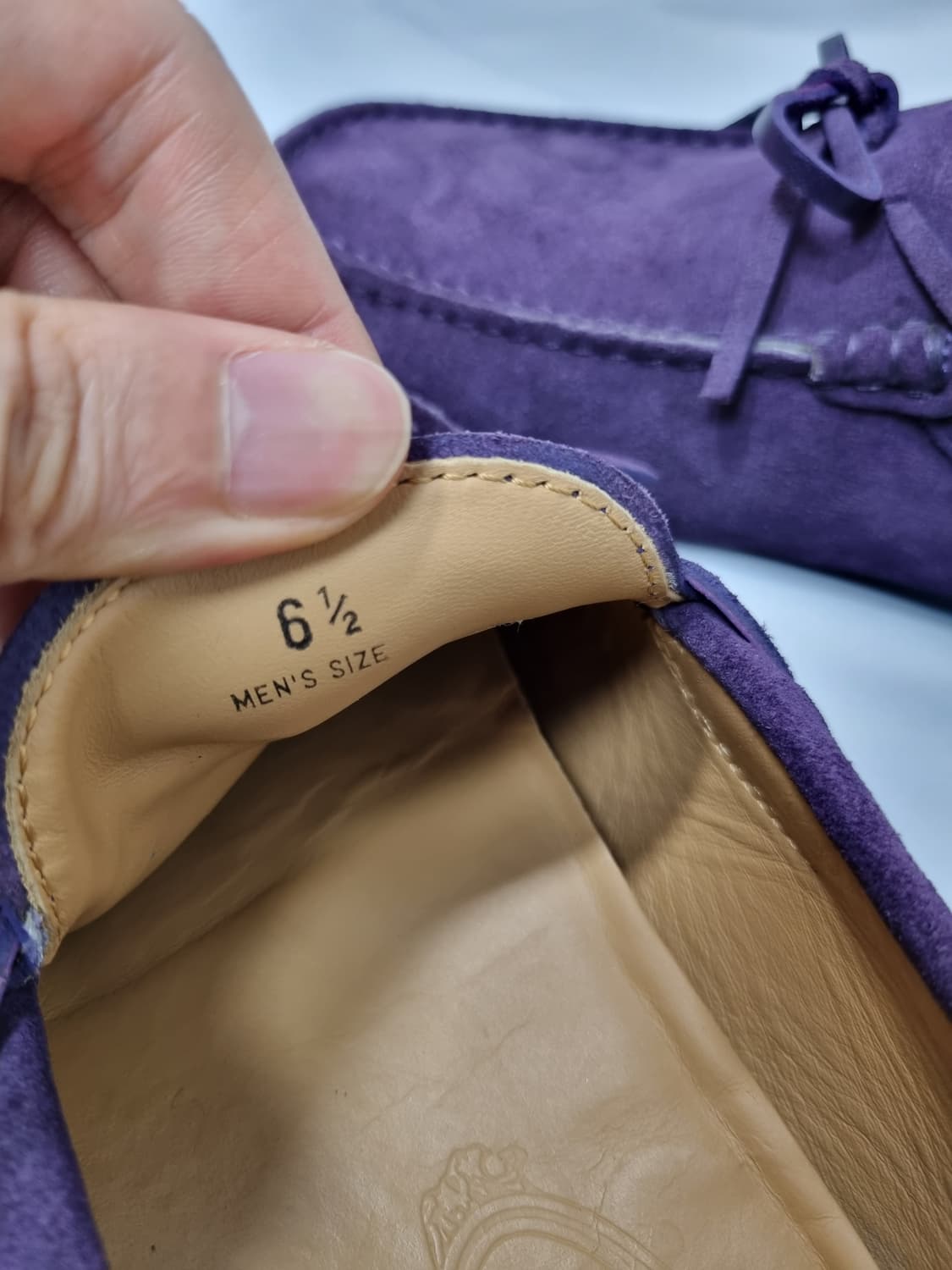 6.5 255 토즈 Tods 스웨이드 고미노 드라이빙 슈즈 퍼플 상품이미지7