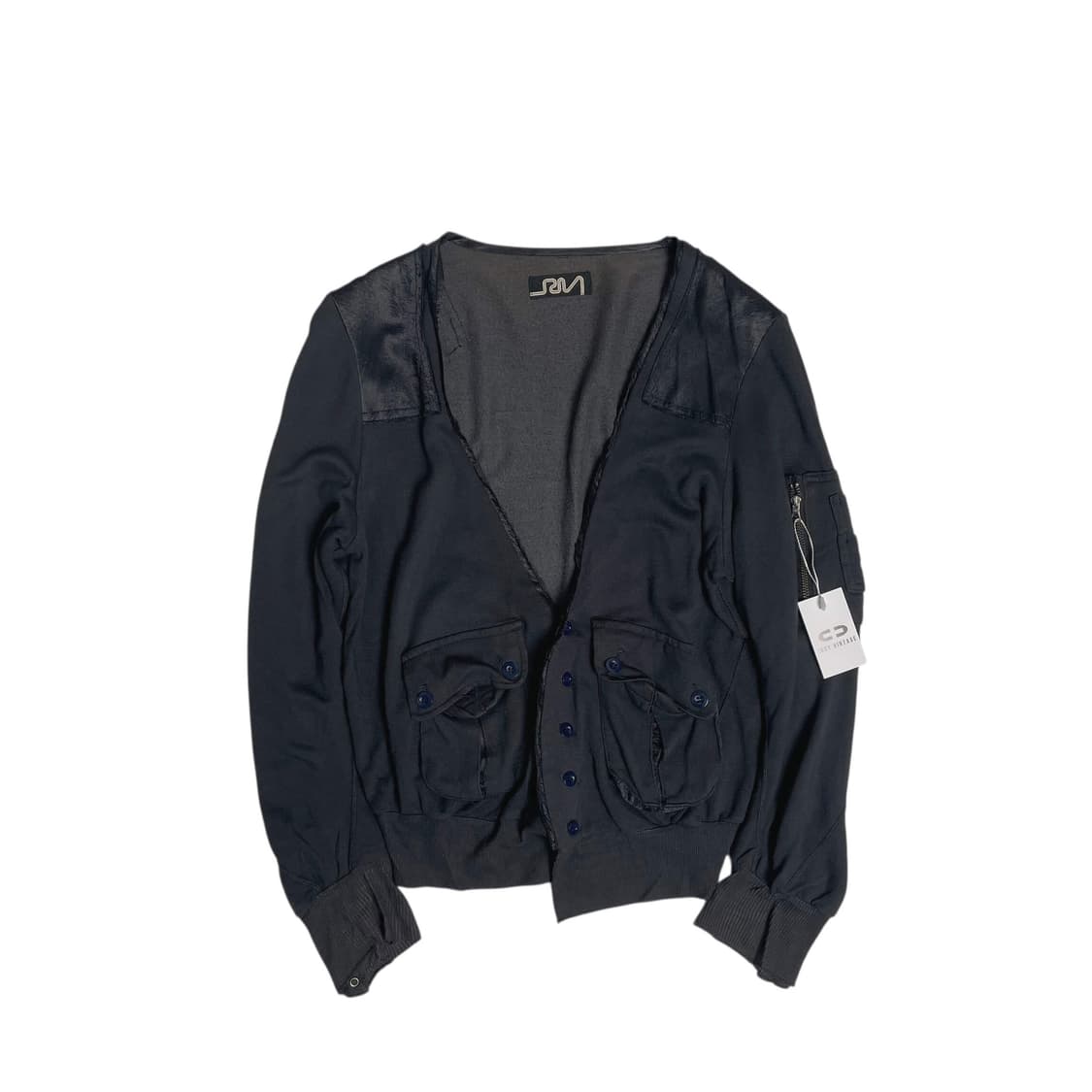 Rna 패치워크 져지 가디건 상품이미지1