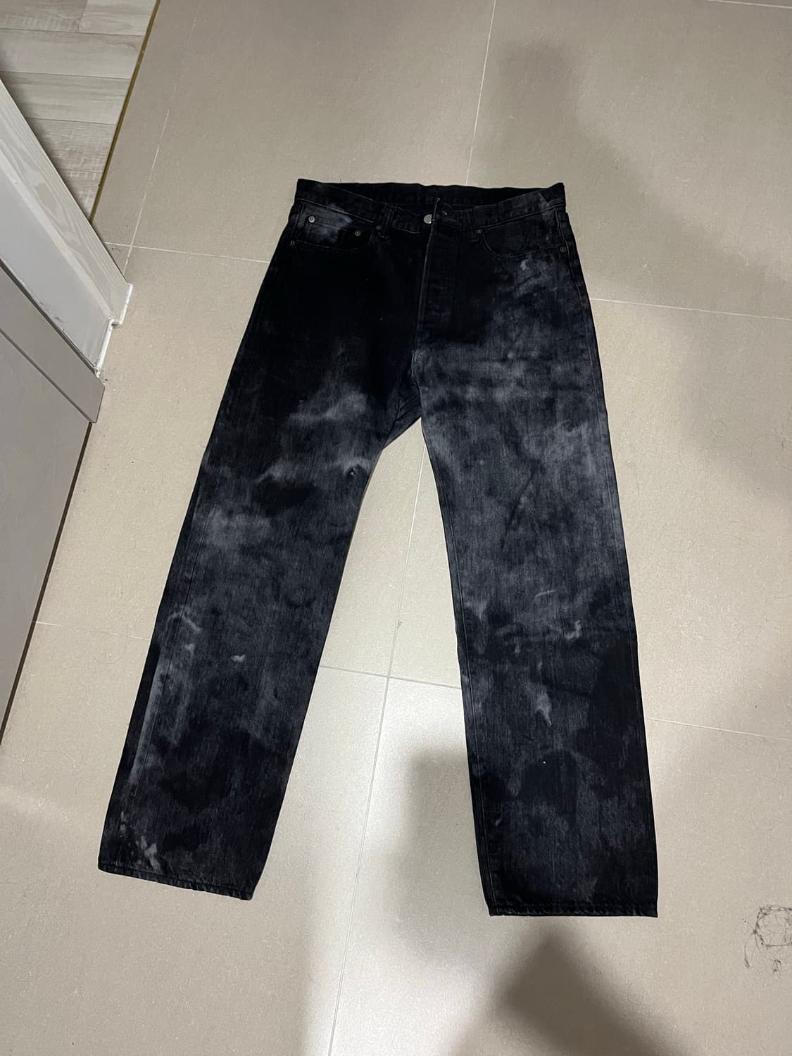 언유즈드 블랙 워시드 데님 3 사이즈 상품이미지1