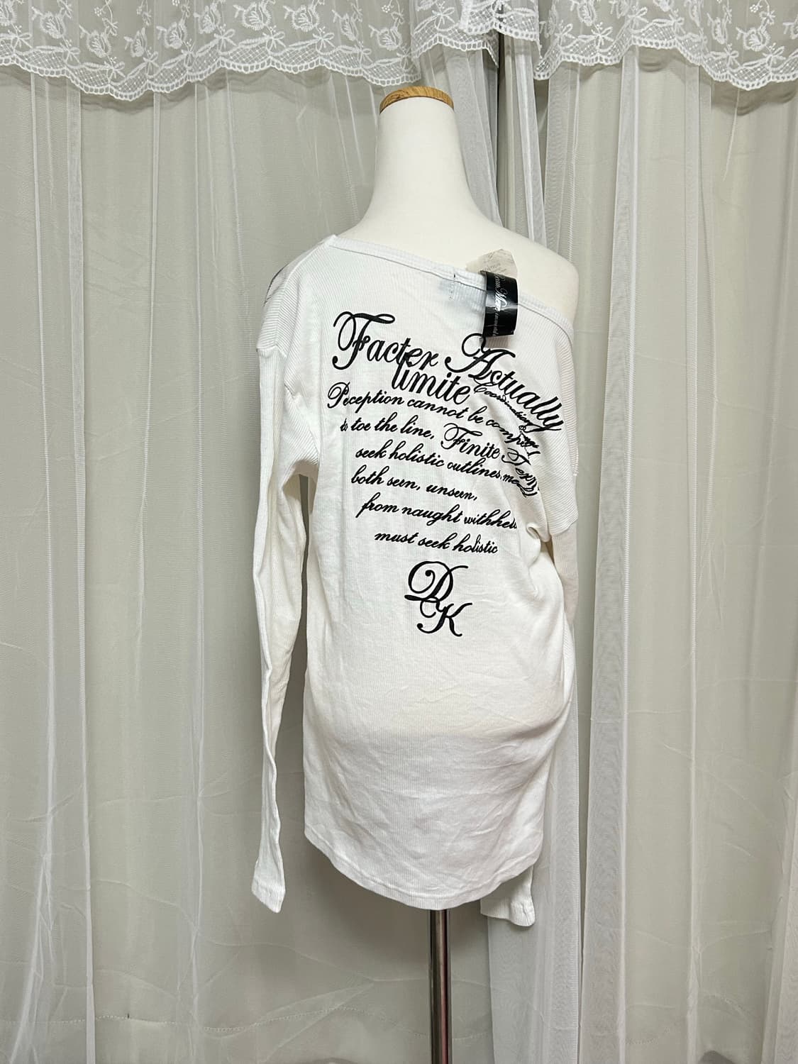 Beaumere 레터링 오리엔탈 롱슬리브 펑크 Y2K 상품이미지3