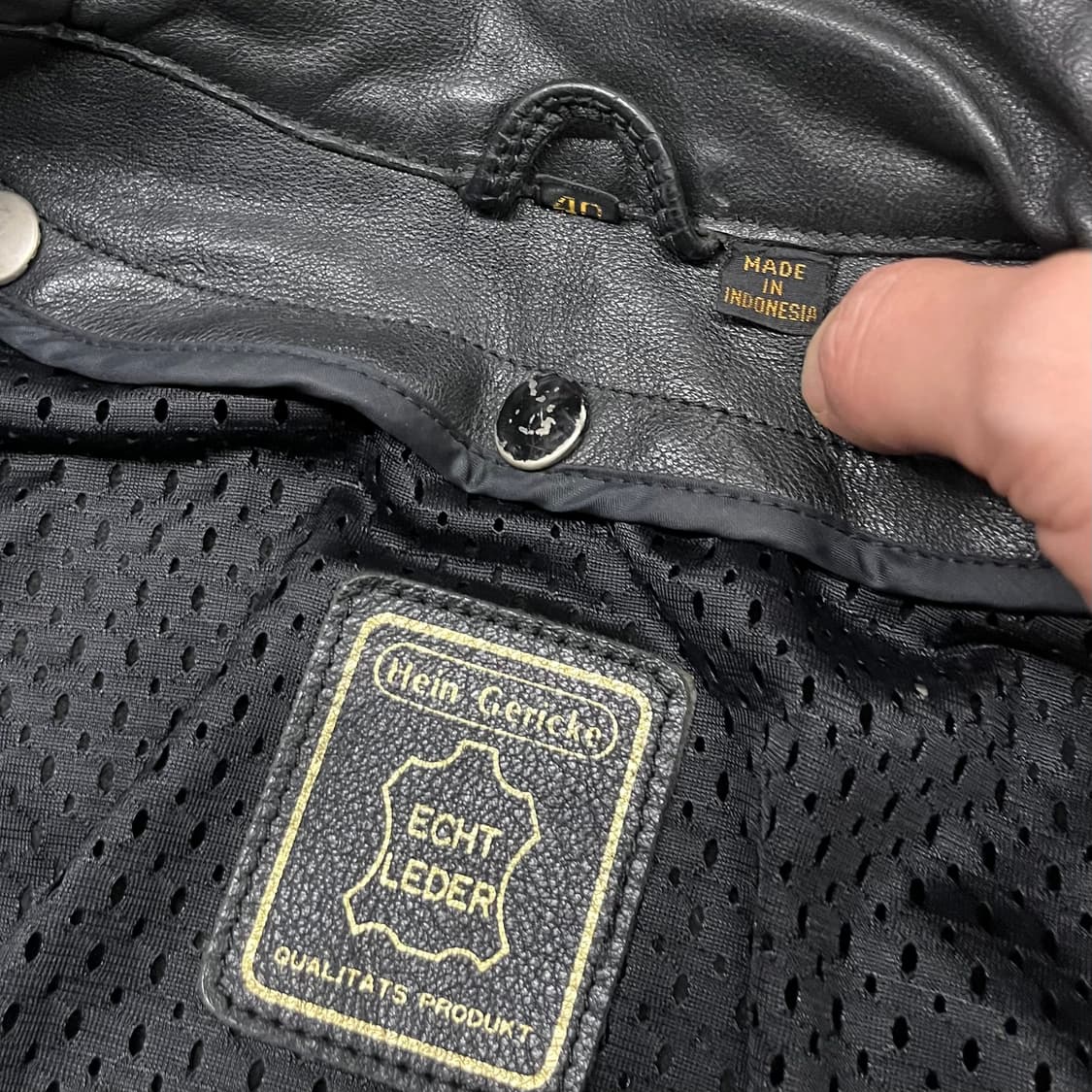 90s Hein Gericke 가죽 라이더 자켓 (100) 상품이미지9