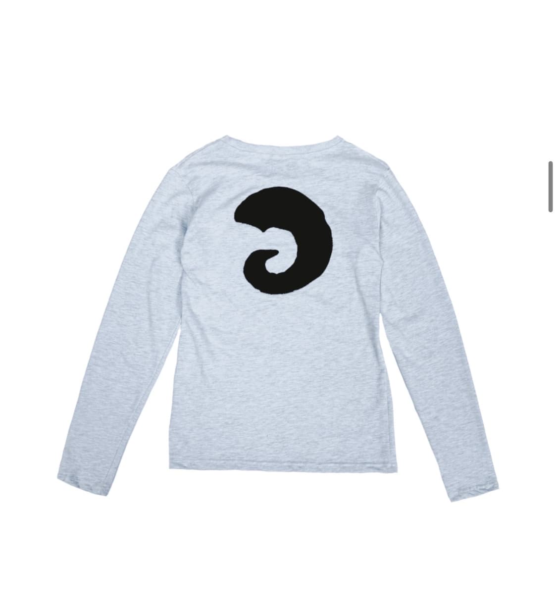 탄산마그네슘 혼 아플리케 롱슬리브 스카이블루 그레이 상품이미지1