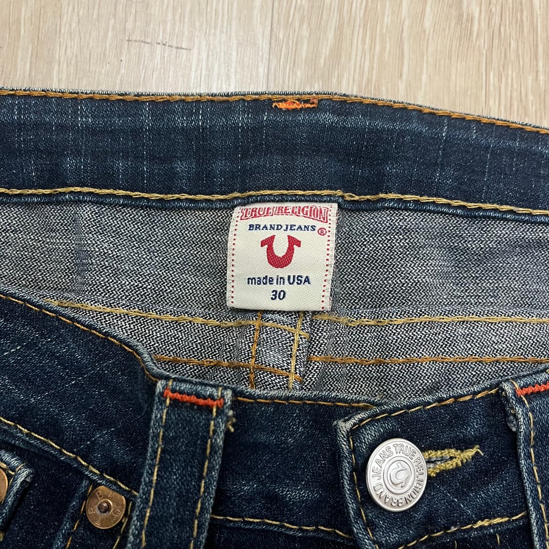 트루릴리전 여성 홀스슈 스티치  워싱 데님 청바지 30 상품이미지6