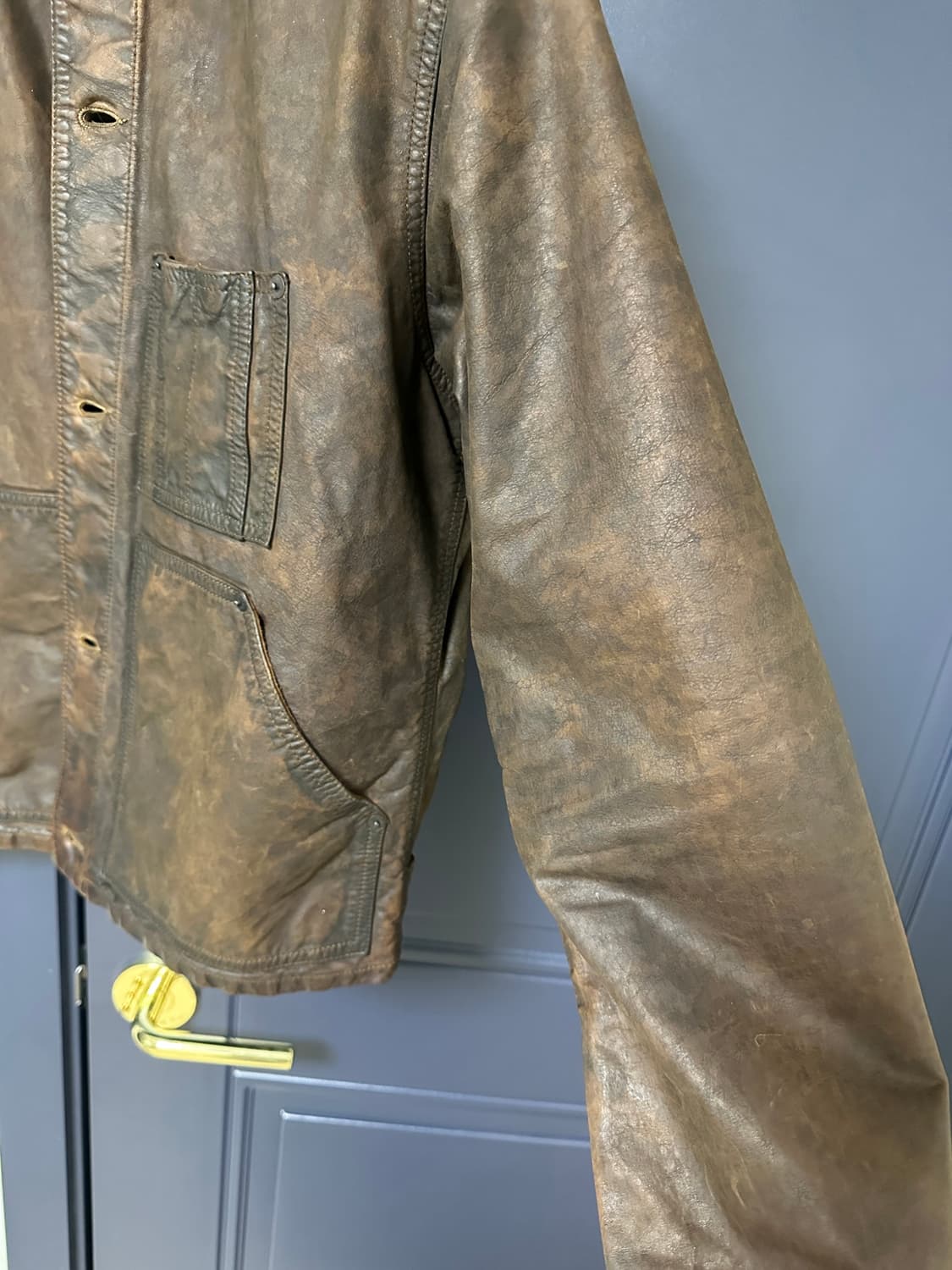 RRL 더블알엘 오일 레더 자켓 M 상품이미지6
