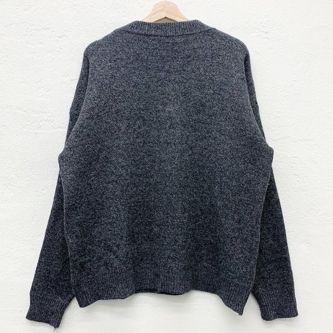 빈티지 그레이 페이즐리 체크 니트 상품이미지4