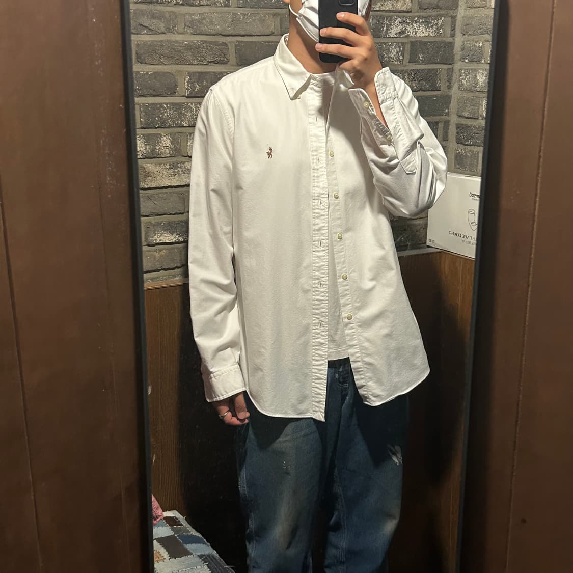 L) 폴로 랄프로렌 클래식핏 화이트 옥스포드 셔츠 상품이미지8