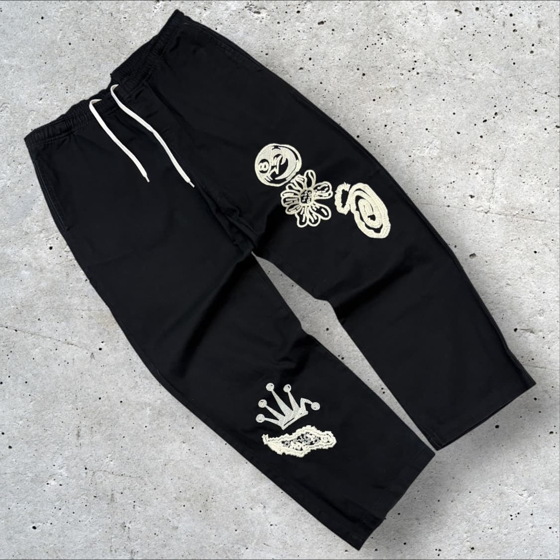 [M] 스투시 노마 아이콘 비치 워시드 블랙 팬츠 C104 상품이미지1