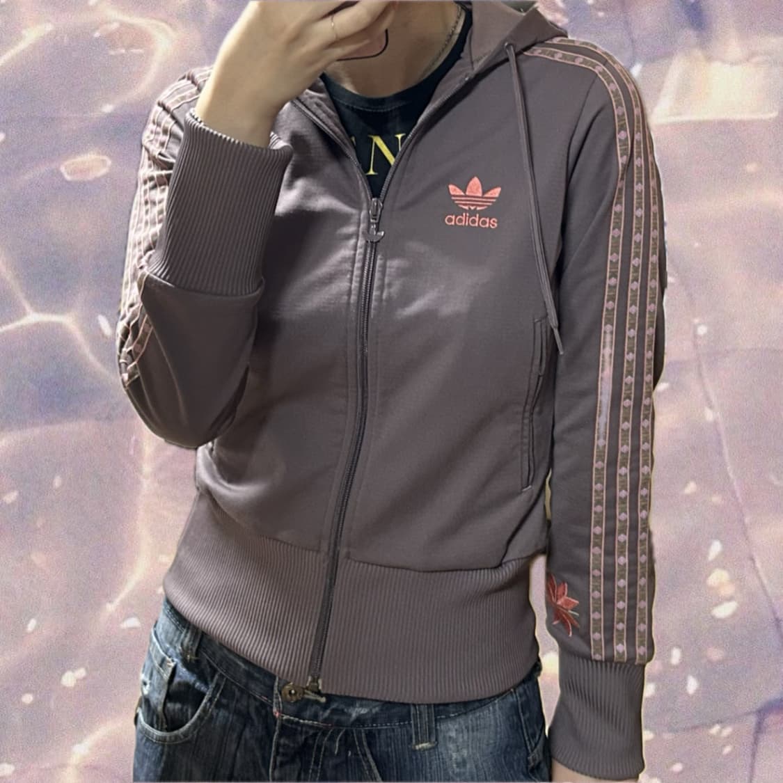 아디다스 페루 후드 져지 브라운핑크 희귀져지 90 상품이미지2