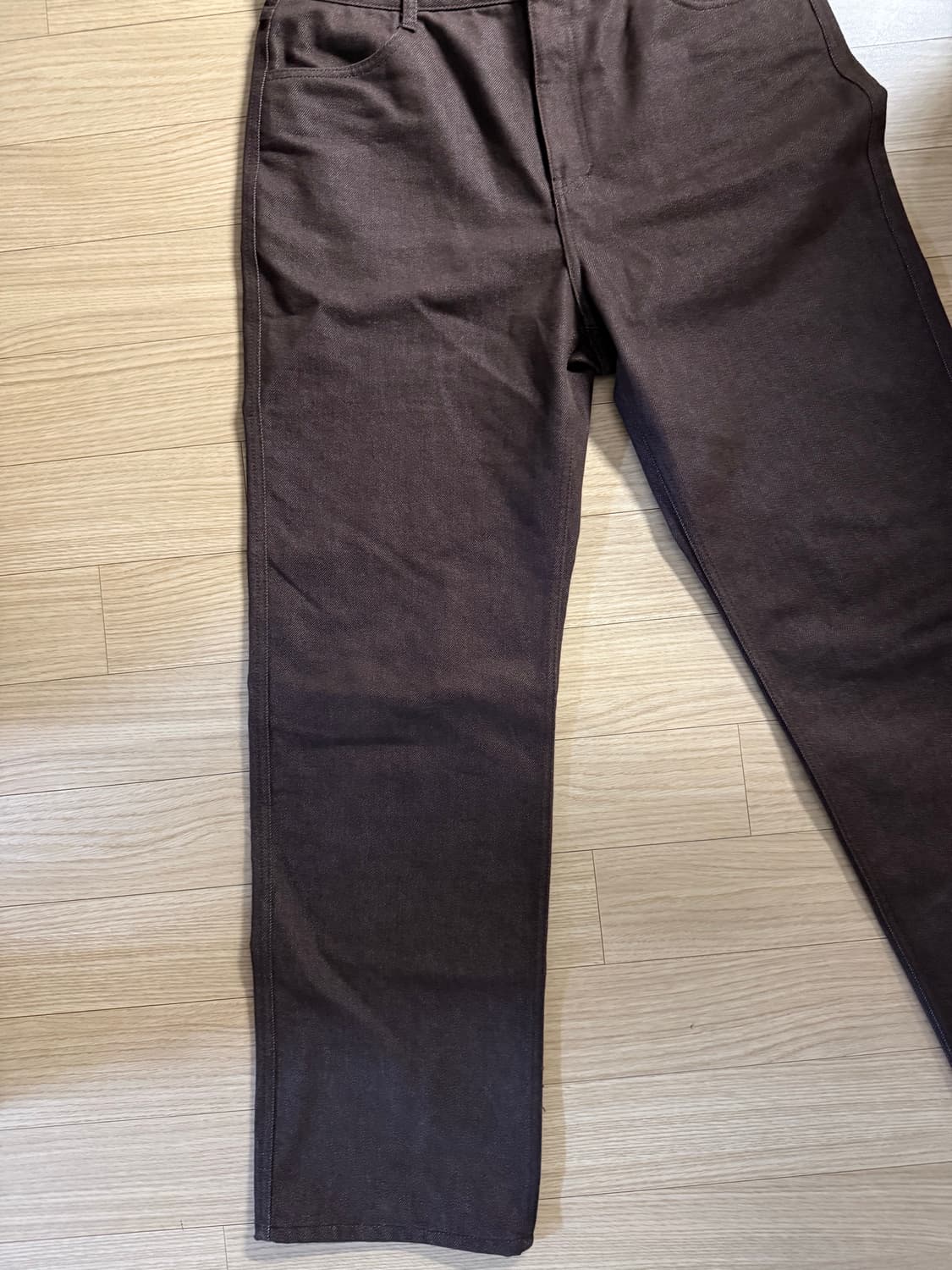 25Fw 아모멘토 맨즈 컬러 인디고 데님 브라운 xl 상품이미지4