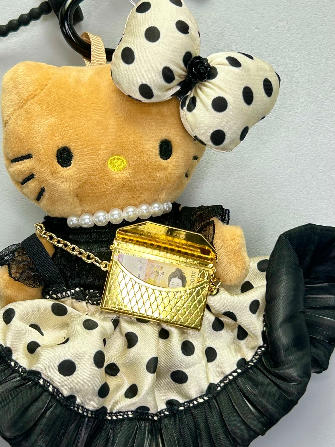 (6)롱다리키티 커스텀키링. -도트 원피스 상품이미지3