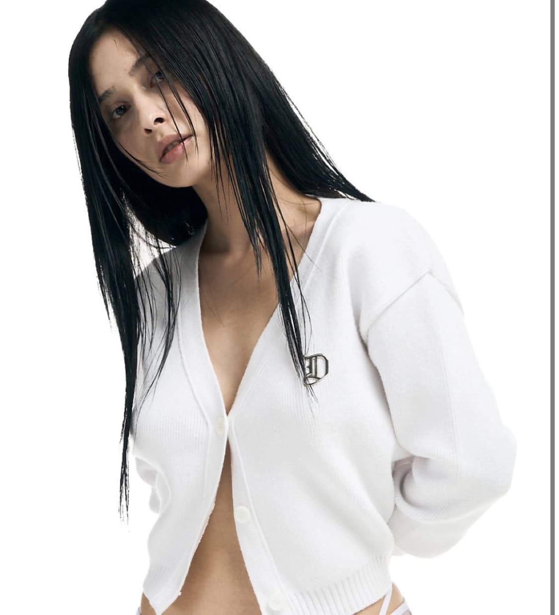 새상품 12.8>5.5) 오도어 본 가디건 화이트 상품이미지2