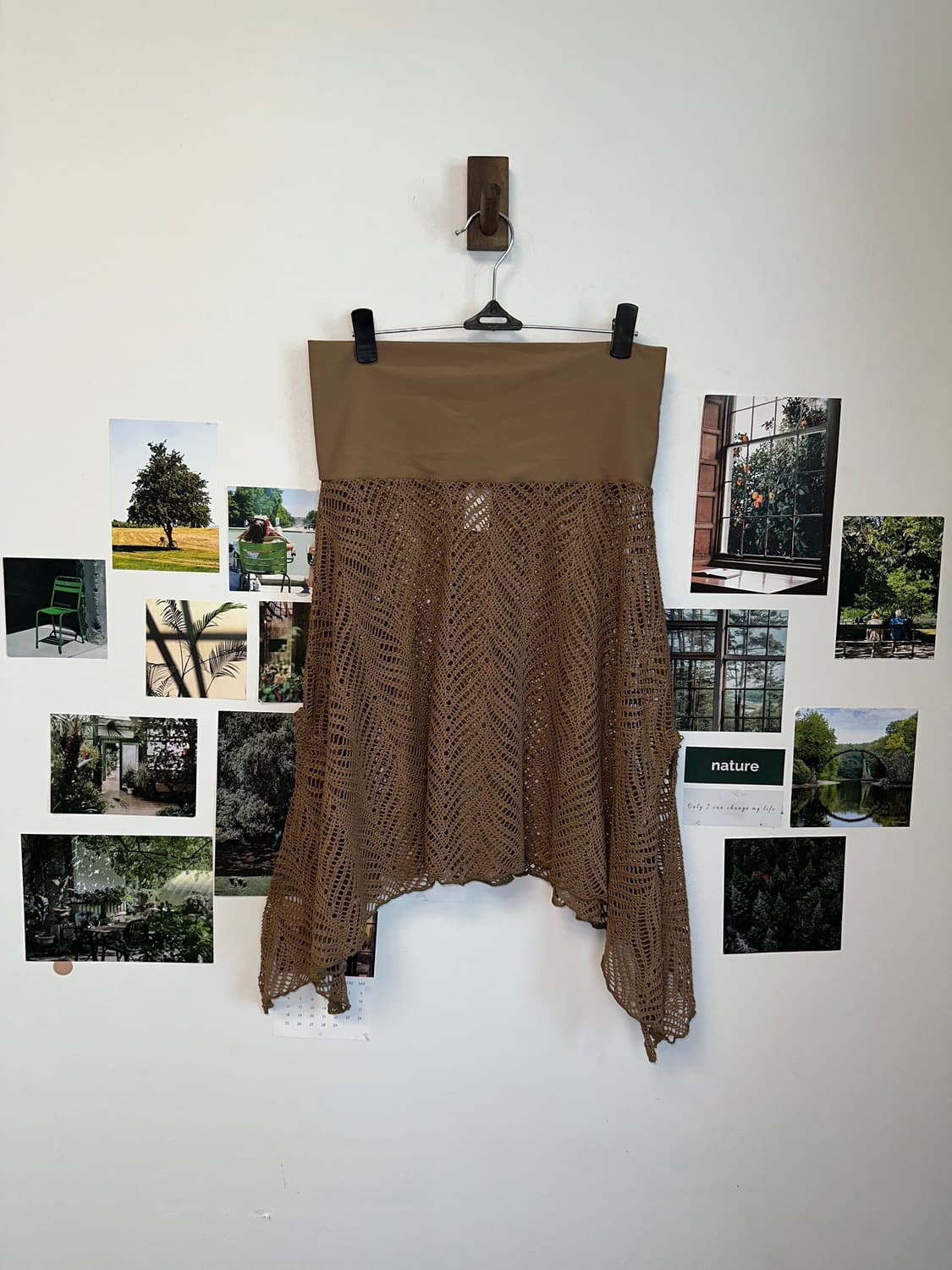 Brown ethnic unbalanced skirt 상품이미지2