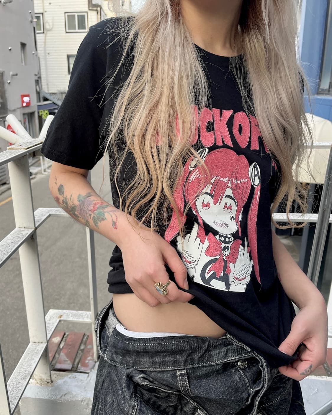 준 이나가와 Fuck off 프린팅 티셔츠 상품이미지3