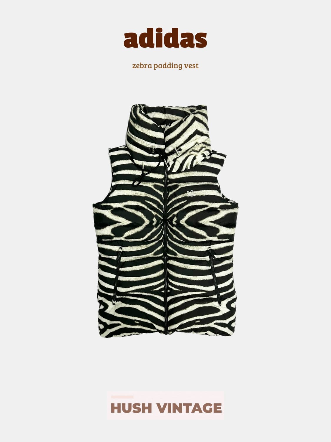 아디다스 파이어버드 로고 지브라 패딩 조끼 상품이미지1
