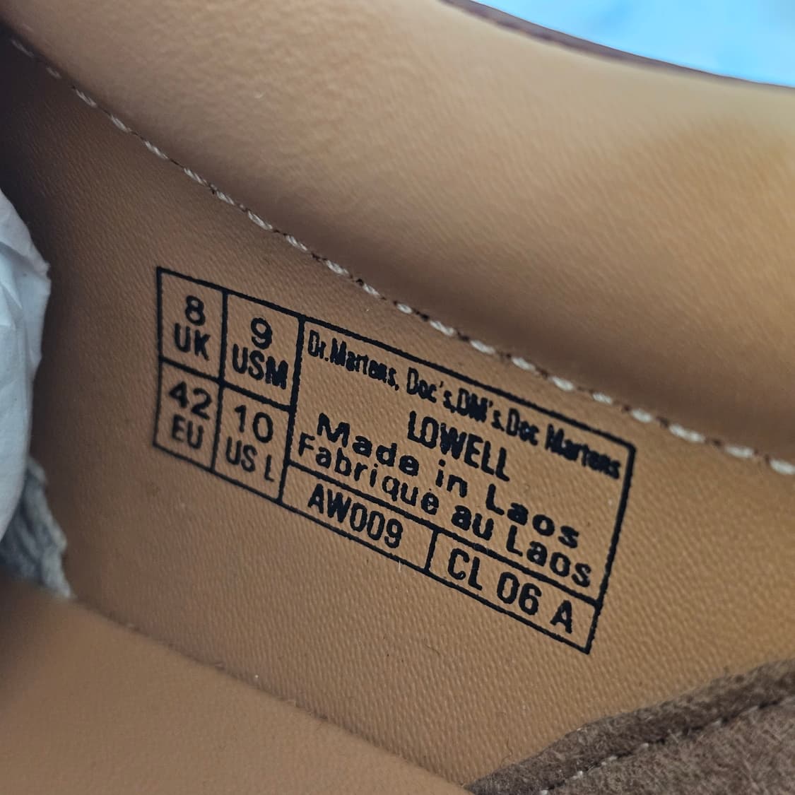 270 새제품) 닥터마틴 로웰 레더 목 토 슈즈 4EYE 구두 로퍼 워커 상품이미지7