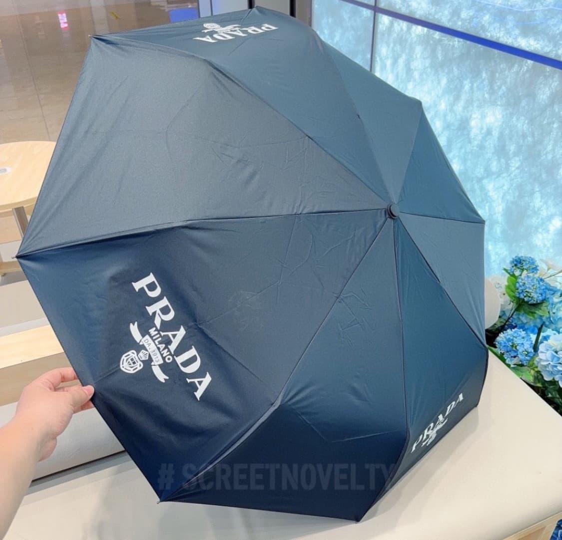프라다 3단 자동 4계절 양 우산 블랙 상품이미지5