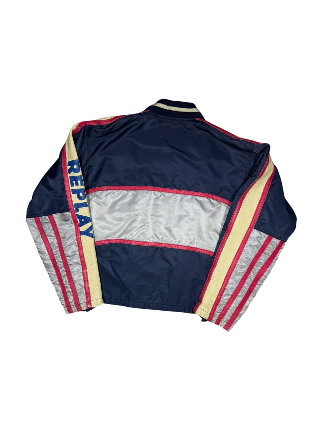 Replay 리플레이 빈티지 레더 나일론 바시티 자켓 상품이미지3