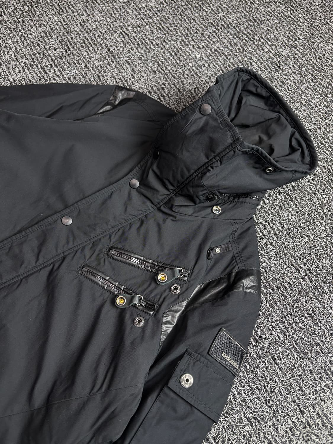 00s 디젤 해체주의 투웨이 하이넥 패치로고 야상 2765 상품이미지3