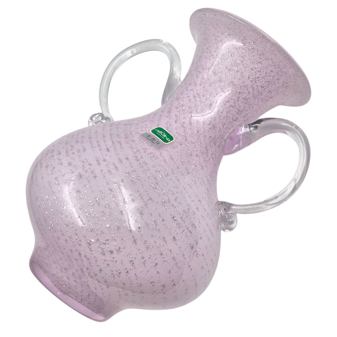 70s 이와츠 히네리 은박 핑크 귀달이 대형 꽃병 상품이미지4