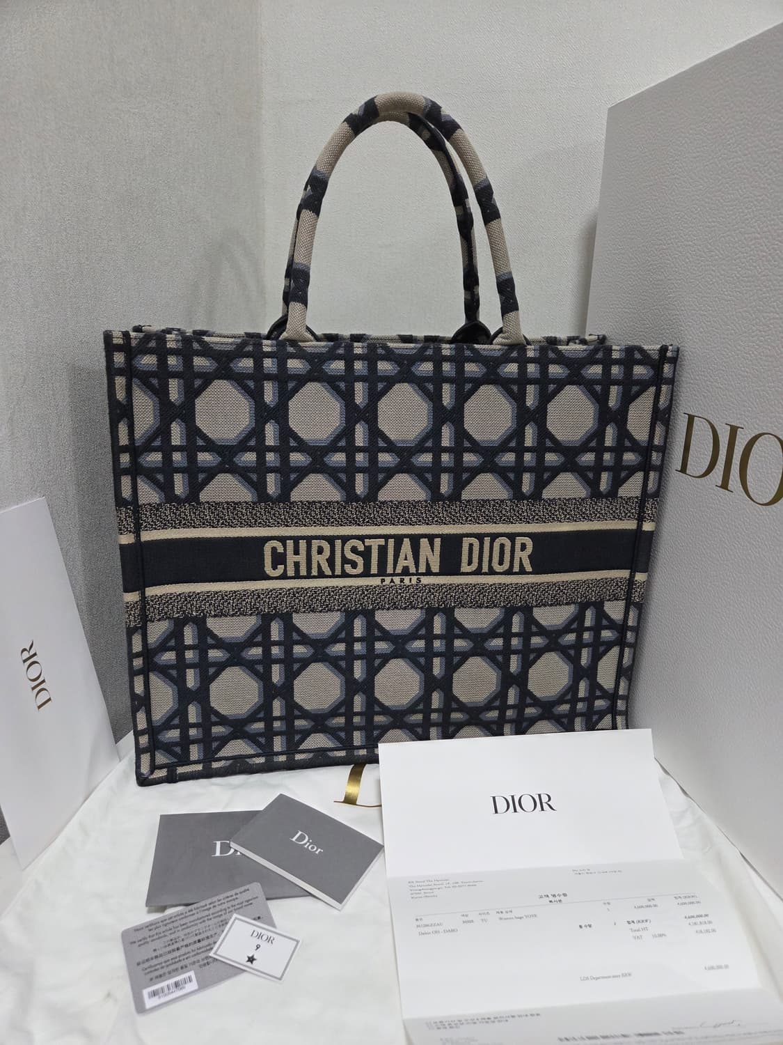 [새상품급, 한정판] 디올 오블리크 북 토트 백 L Size 상품이미지1