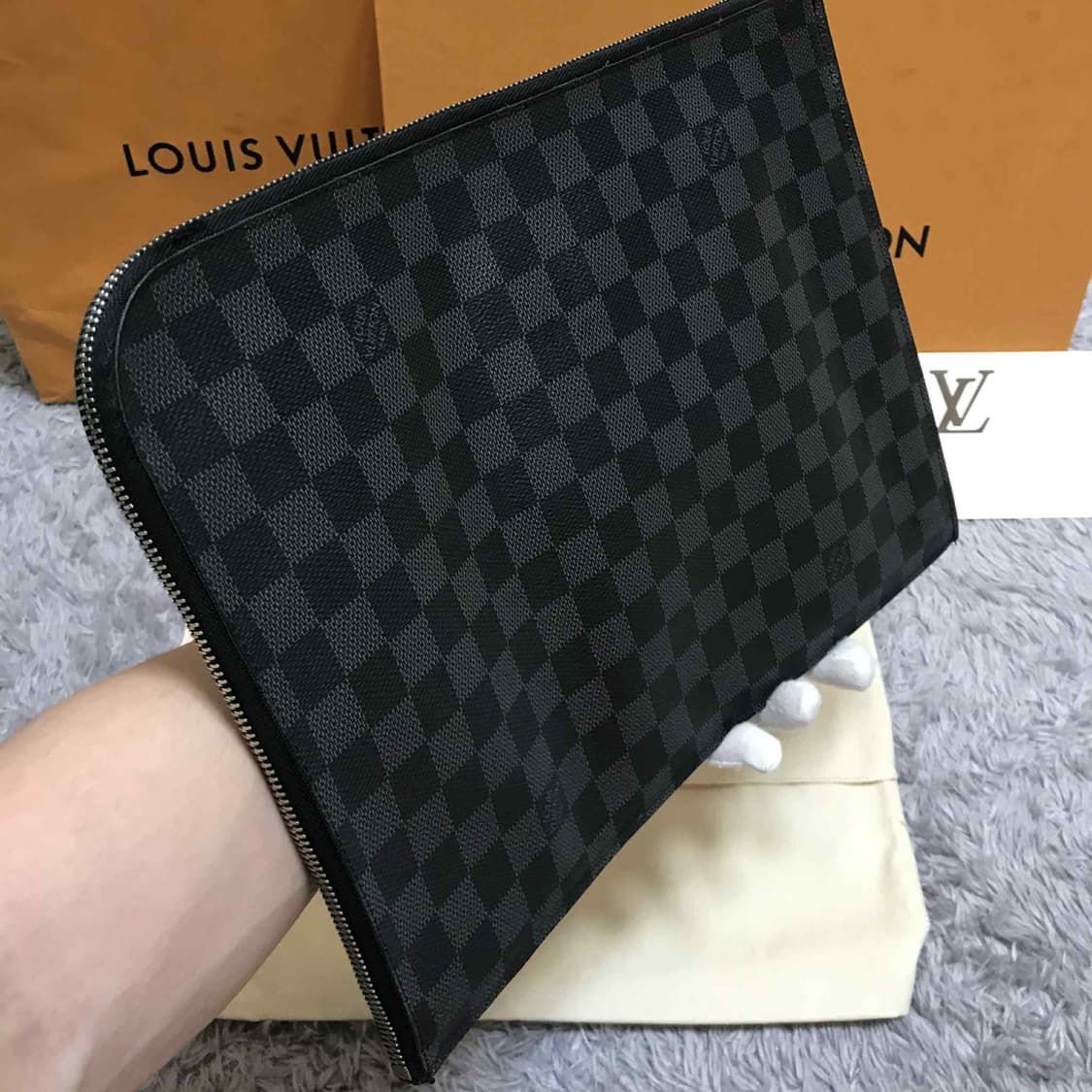 {클로젯}[풀구성][GM]루이비통 포쉐트 주르 다미에 클러치 GM 상품이미지3