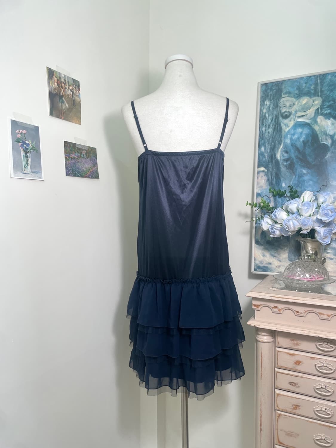 navy flower ruffle fairy 2pcs set 상품이미지7
