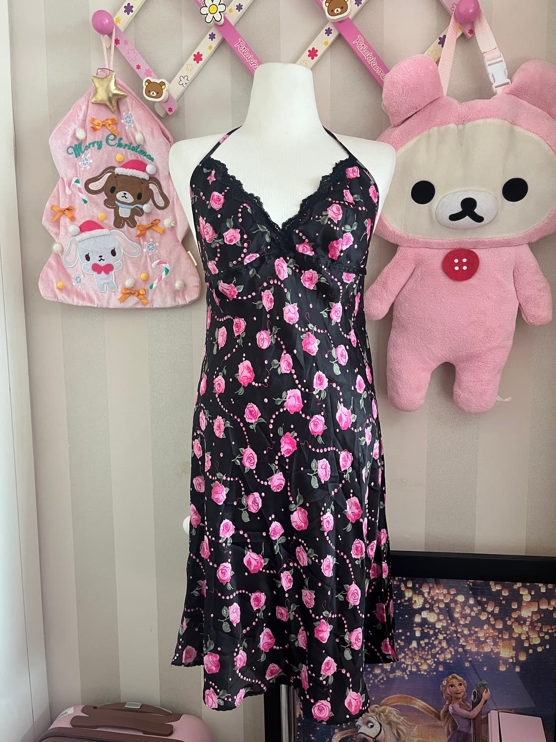 빈티지 오리엔탈 페어리 로사체리레스트로즈 반팔레이어드나시슬립플로랄 상품이미지6