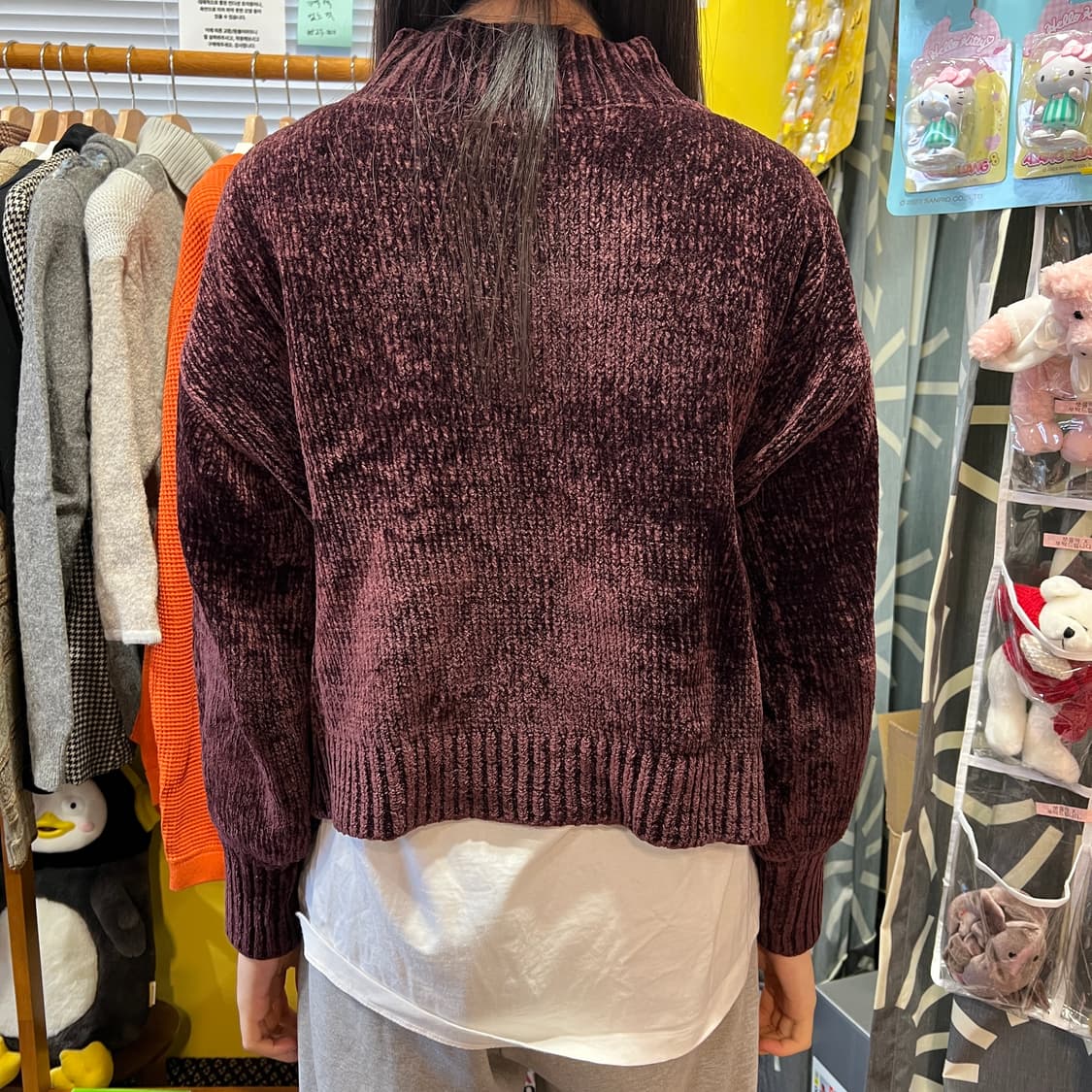 [Japanese Vintage] 벨벳 세미크롭니트 상품이미지3