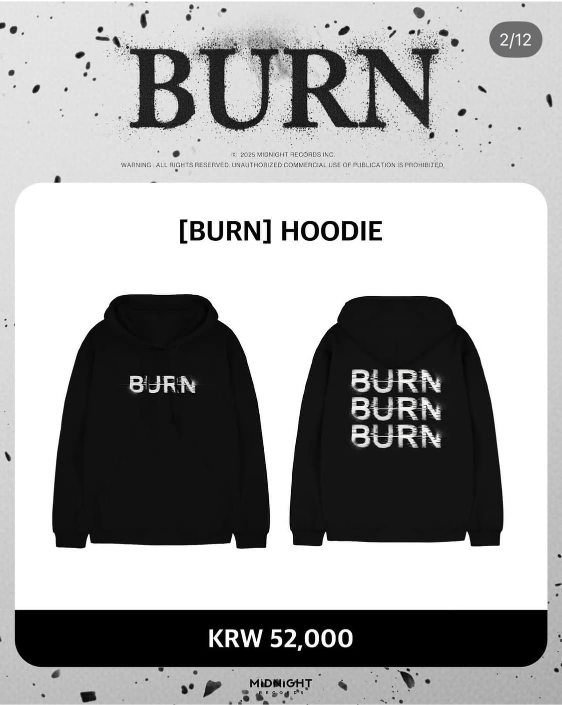 (구매글) BURN  후드티 M사이즈 구합니다 상품이미지1