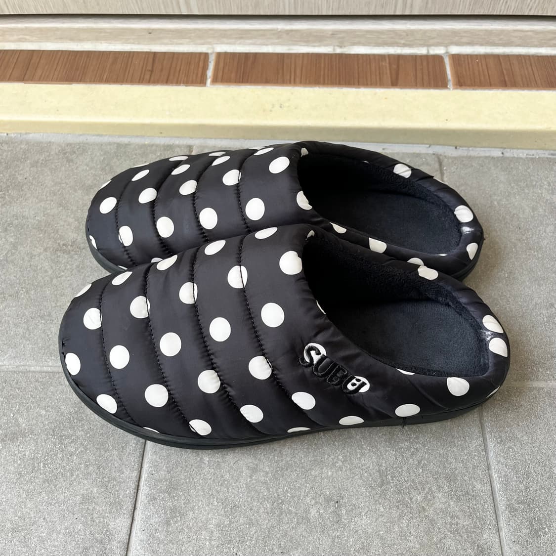 스부 수부 패딩슬리퍼 다운 샌들 도트 0사이즈 상품이미지2