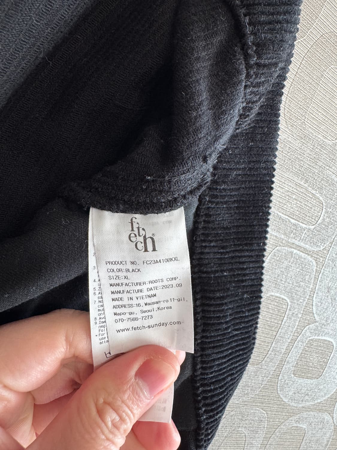 FETCH 페치 선데이 코듀로이 워크 팬츠 XL 상품이미지5