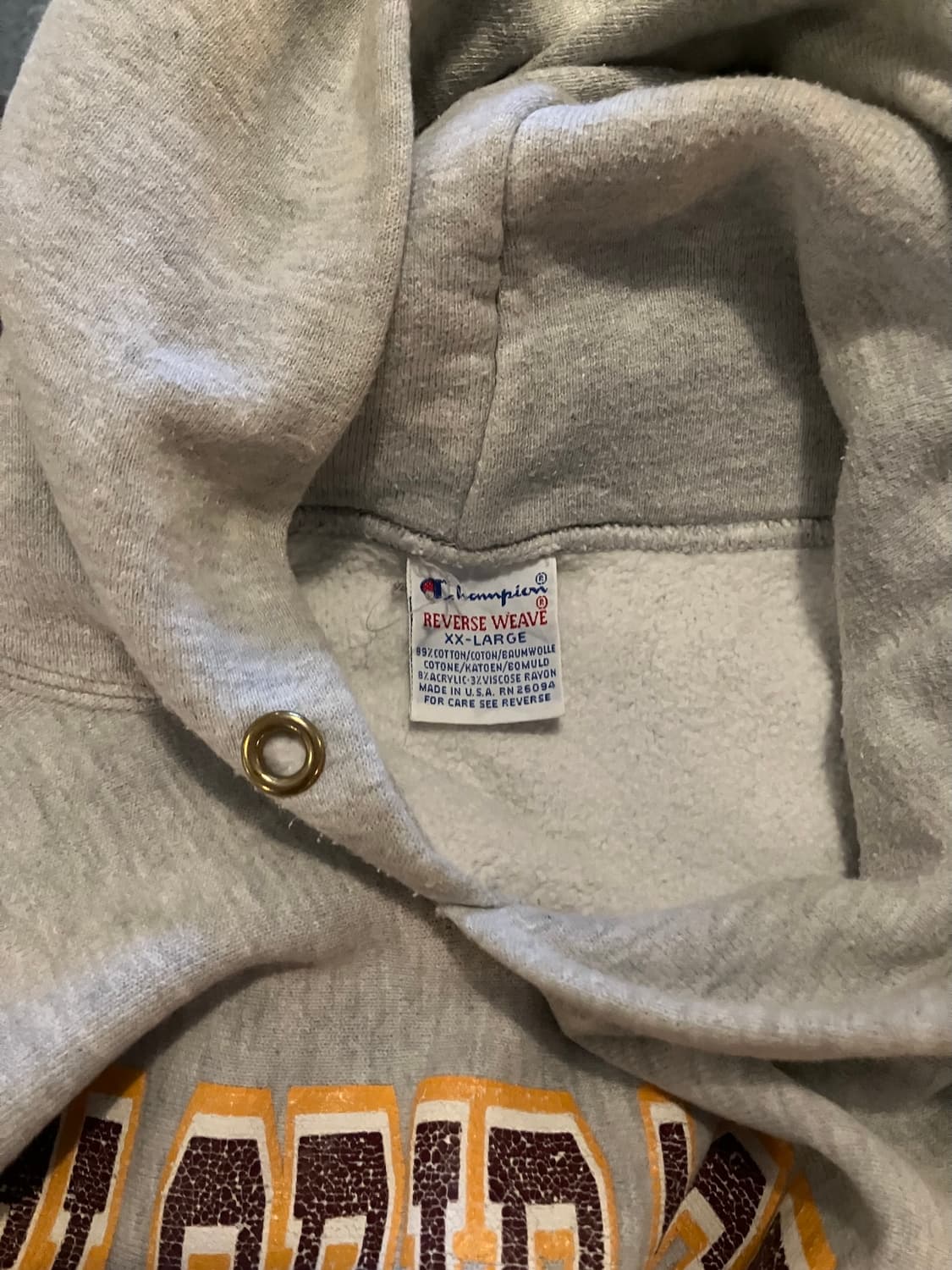 90s USA 빈티지 챔피온 리버스위브 후드 스웻 셔츠 상품이미지5