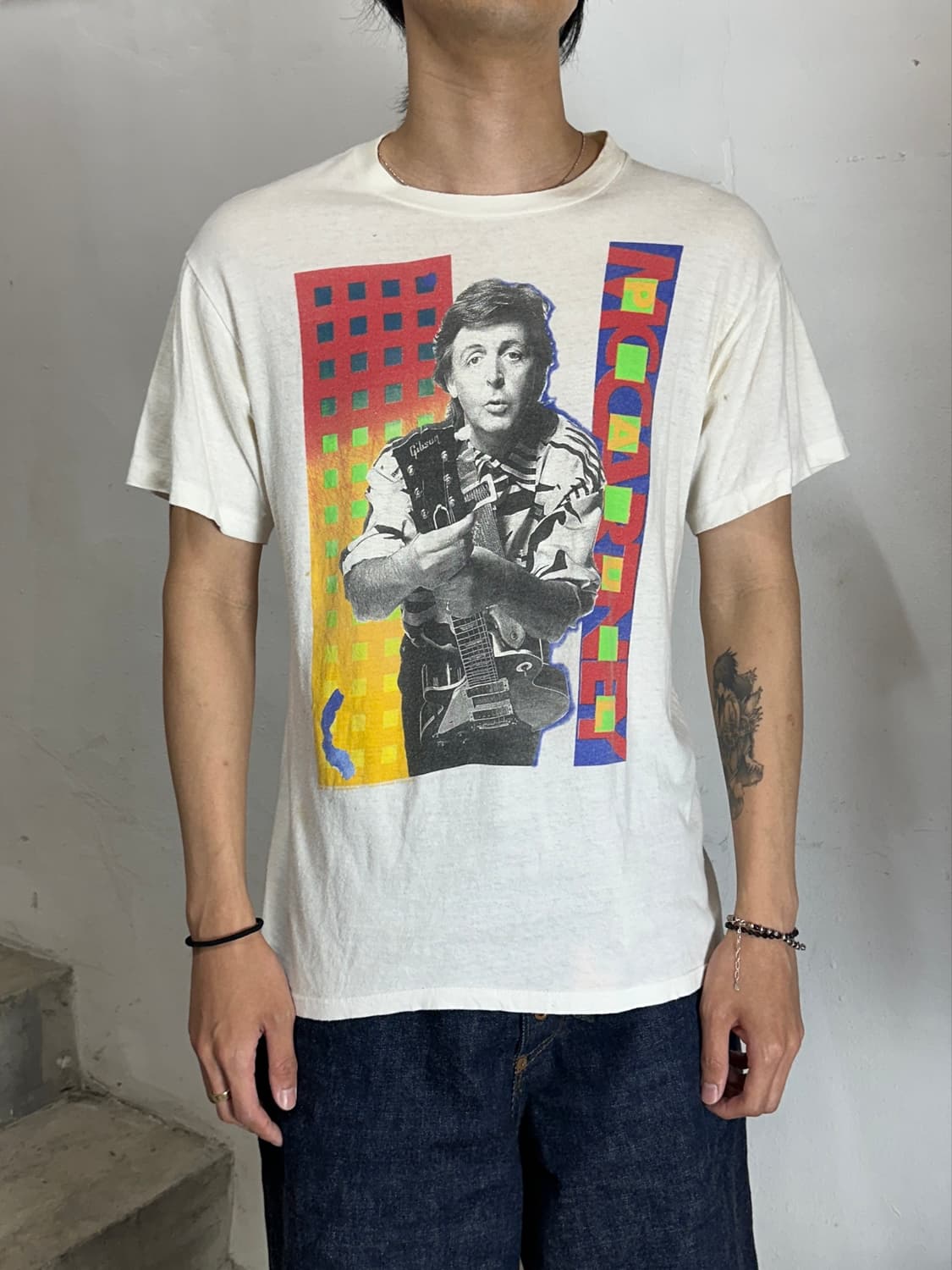 90's 빈티지 폴 매카트니 티셔츠 브록컴 빈티지 밴드티 싱글스티치 상품이미지2