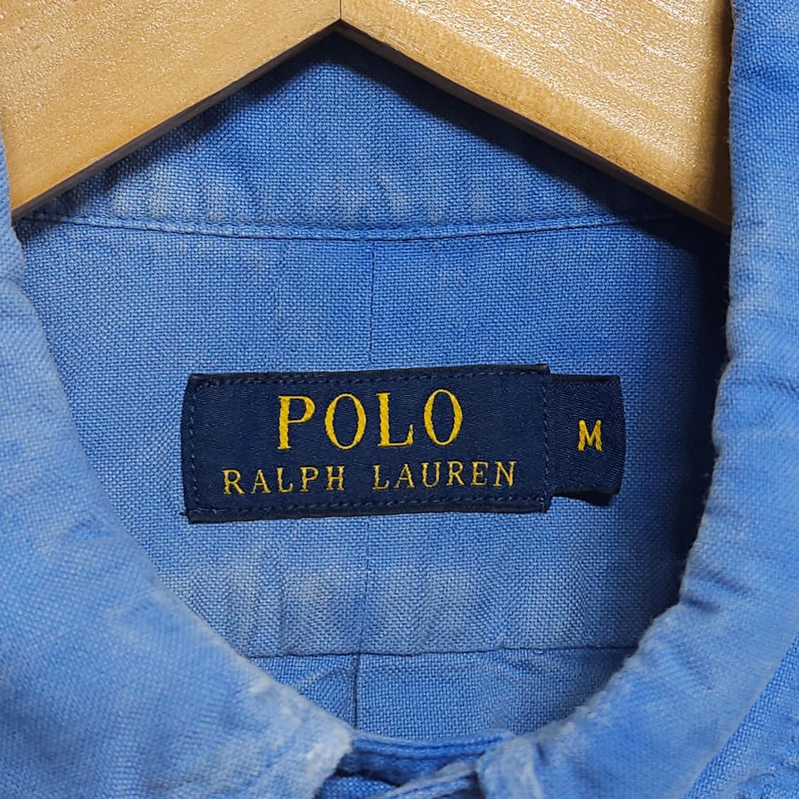 100)POLO 폴로 타이다이 반팔 셔츠 블루 상품이미지4
