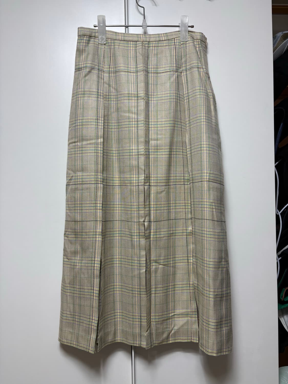 로우클래식 슬릿 스커트 그린체크 M 상품이미지4