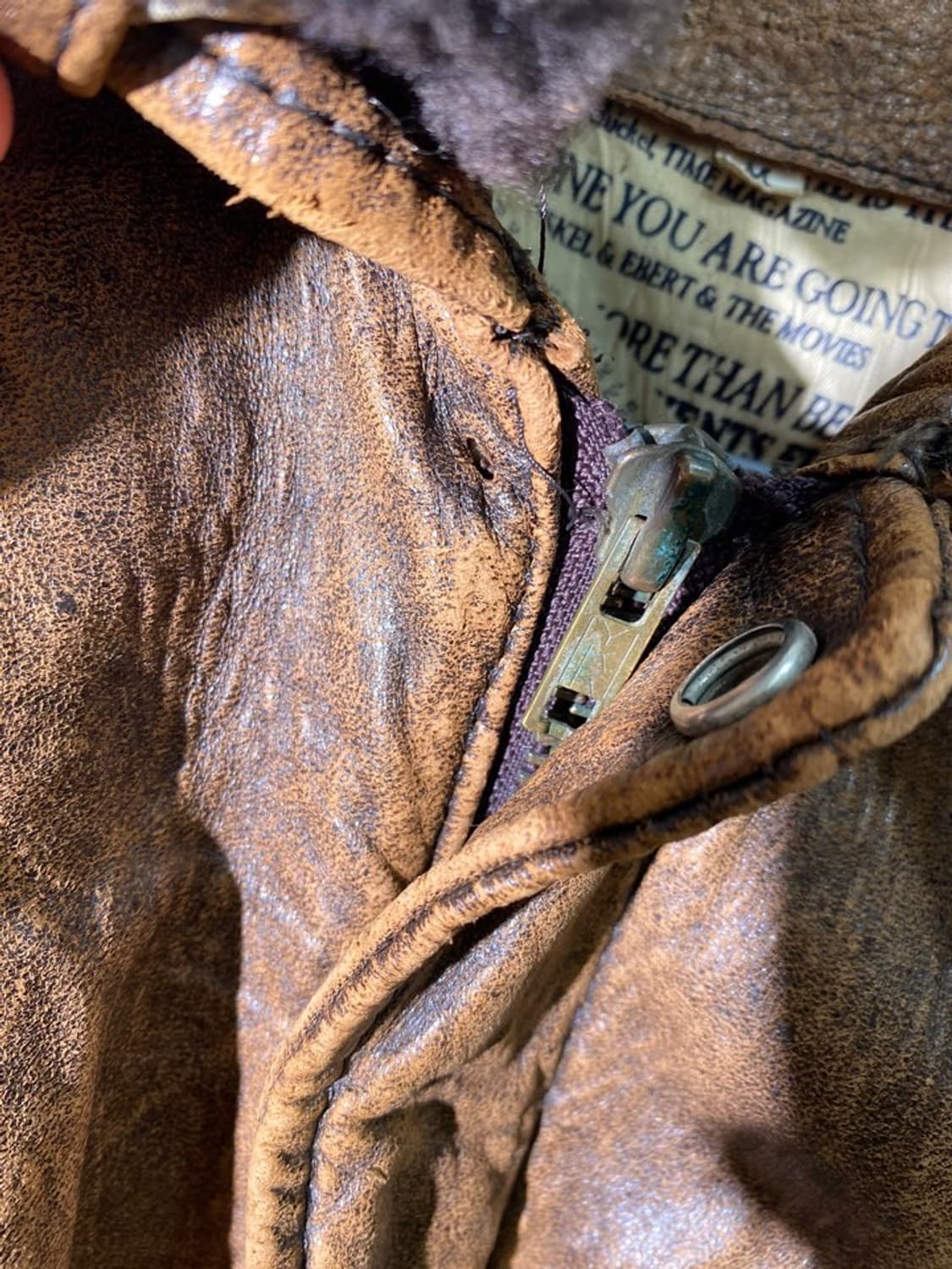 빈티지 리얼 레더 a-2 자켓 상품이미지9