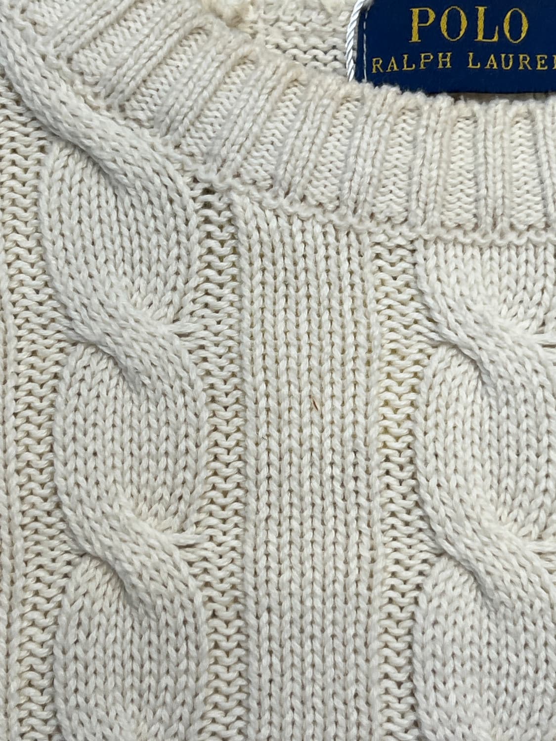 폴로 아이보리 꽈배기 반팔 니트 상품이미지9