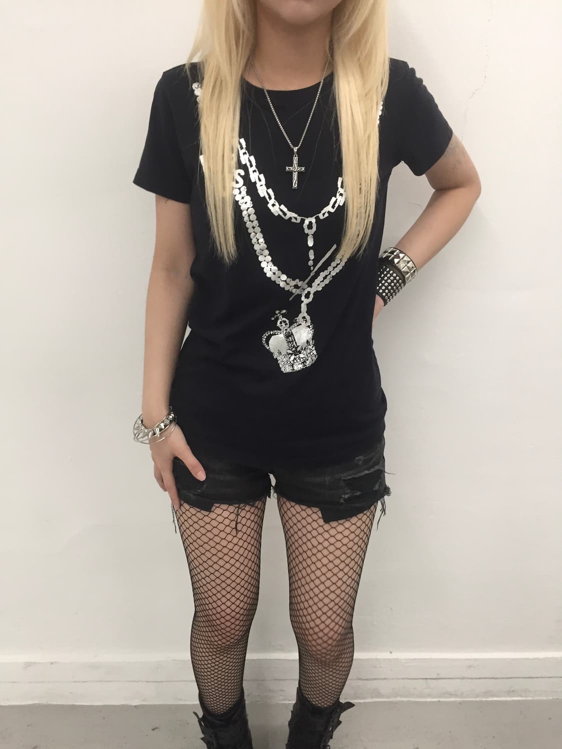 Chain print t-shirt  상품이미지1