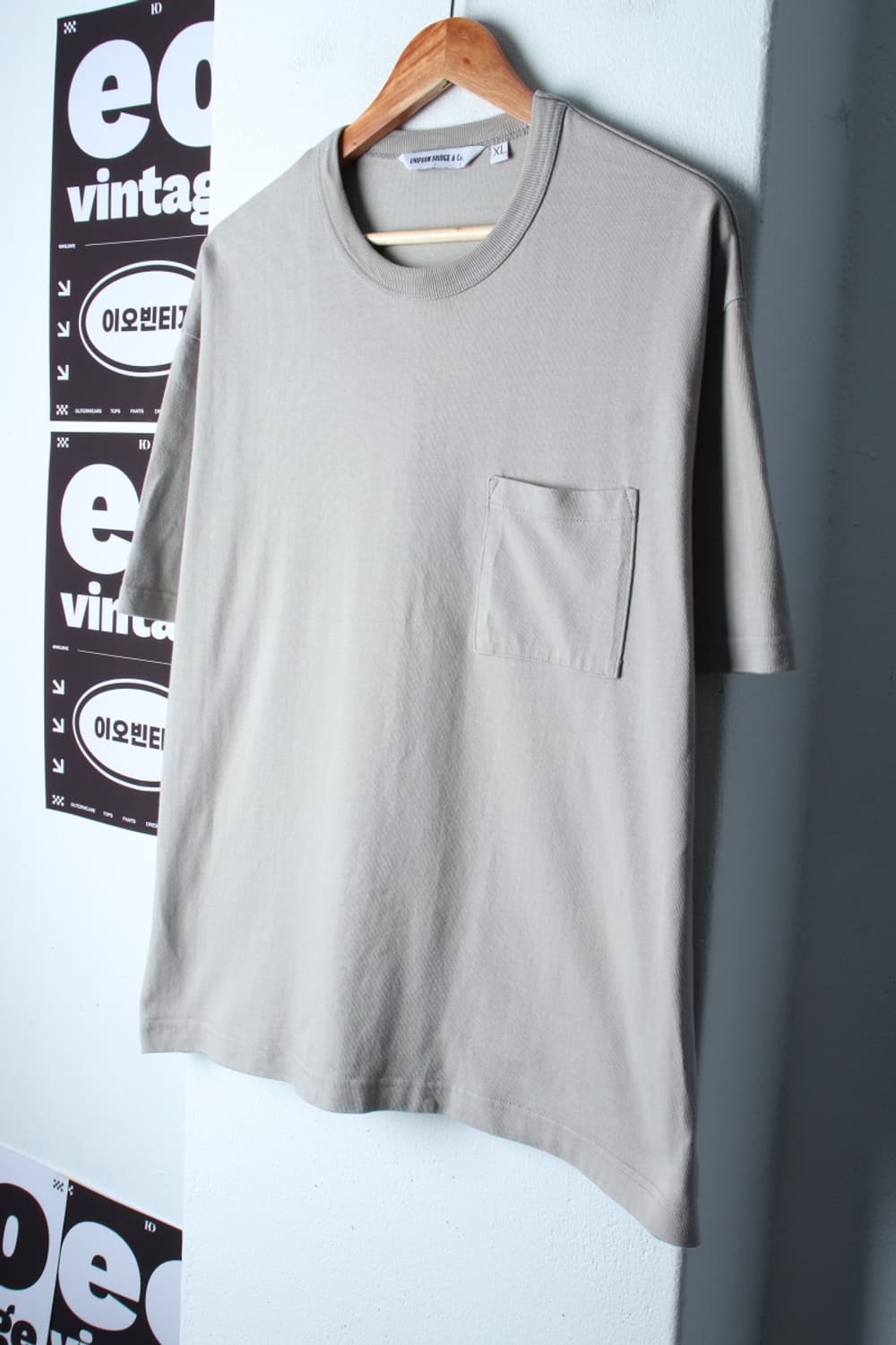 (XL-2XL) 유니폼브릿지 반팔 티셔츠 빅사이즈 포켓 샌드-H32084 상품이미지1