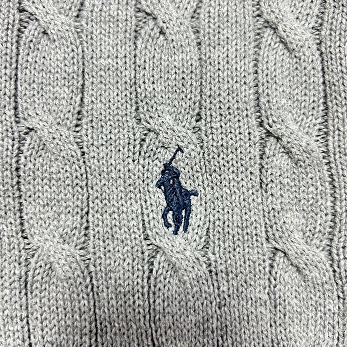 폴로 그레이 케이블 니트(XL) 상품이미지5