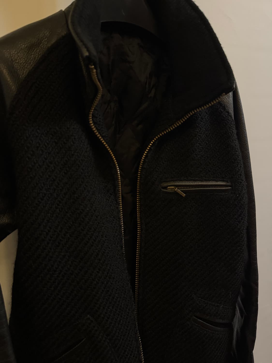 일본 빈티지 울 레더 자켓 상품이미지3