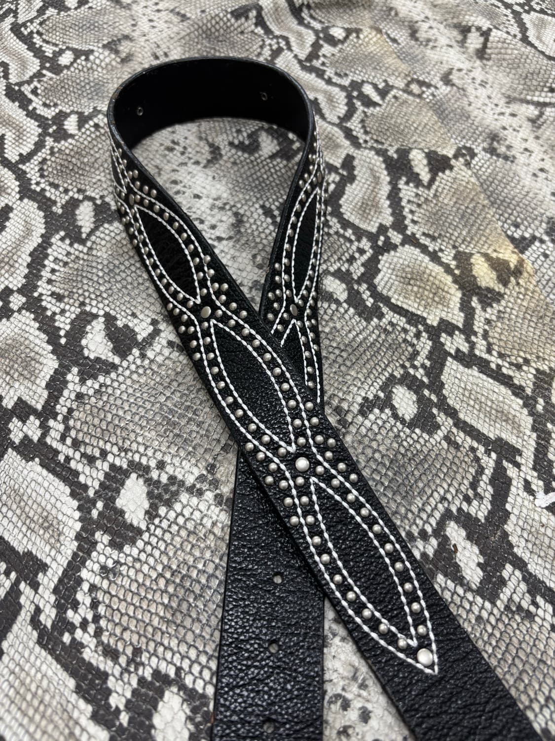 “Vintage” Western Studded Black Belt 상품이미지3