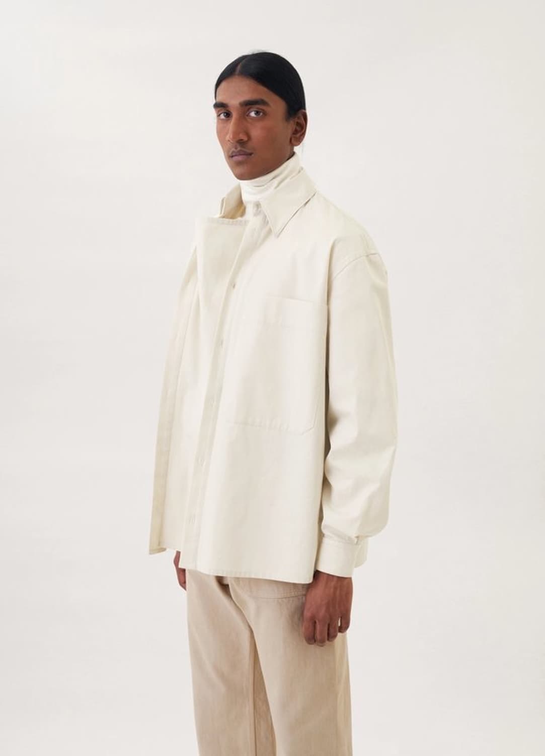 48) 르메르 블라우스 셔츠  아몬드색 상품이미지2