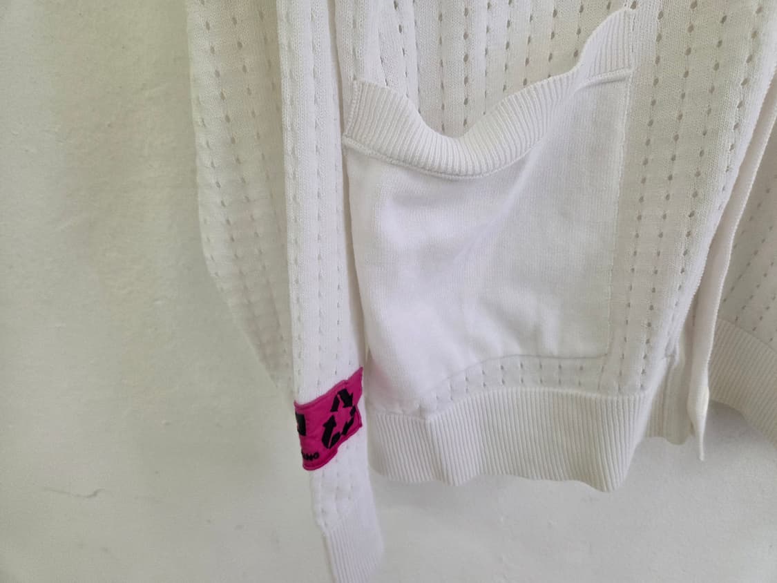 시스템 화이트 메쉬 브이넥 가디건 100 상품이미지4