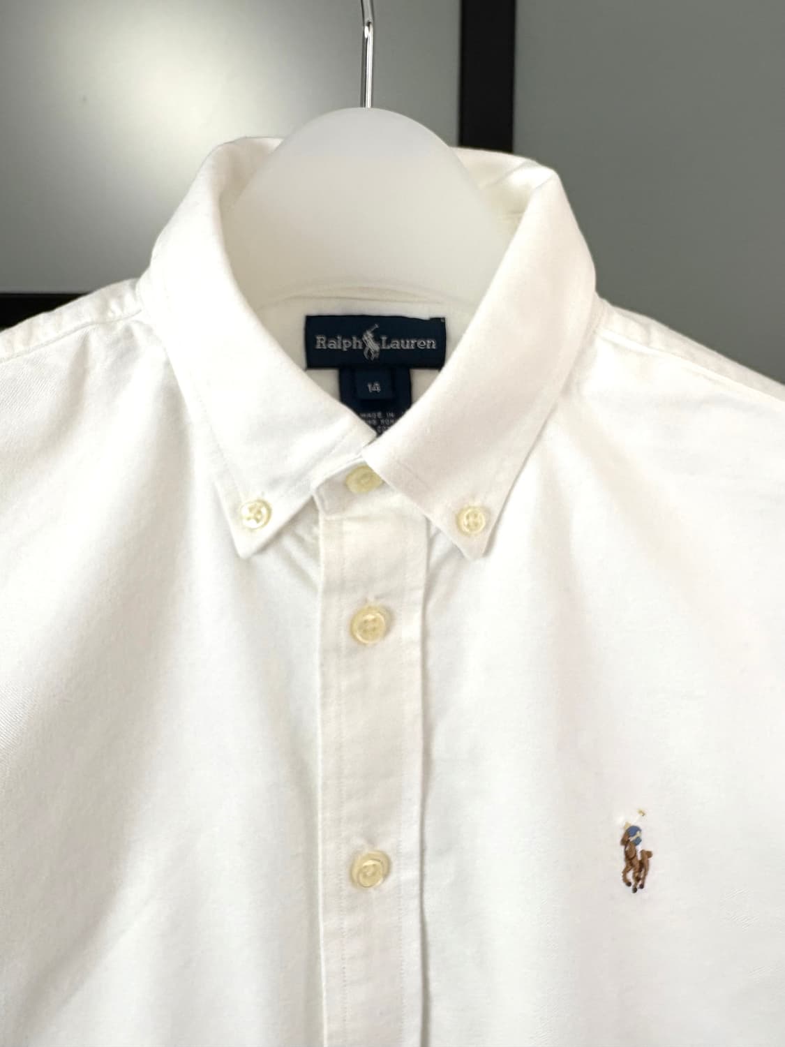 [L]POLO 화이트 여성 옥스포드 긴팔셔츠  상품이미지6