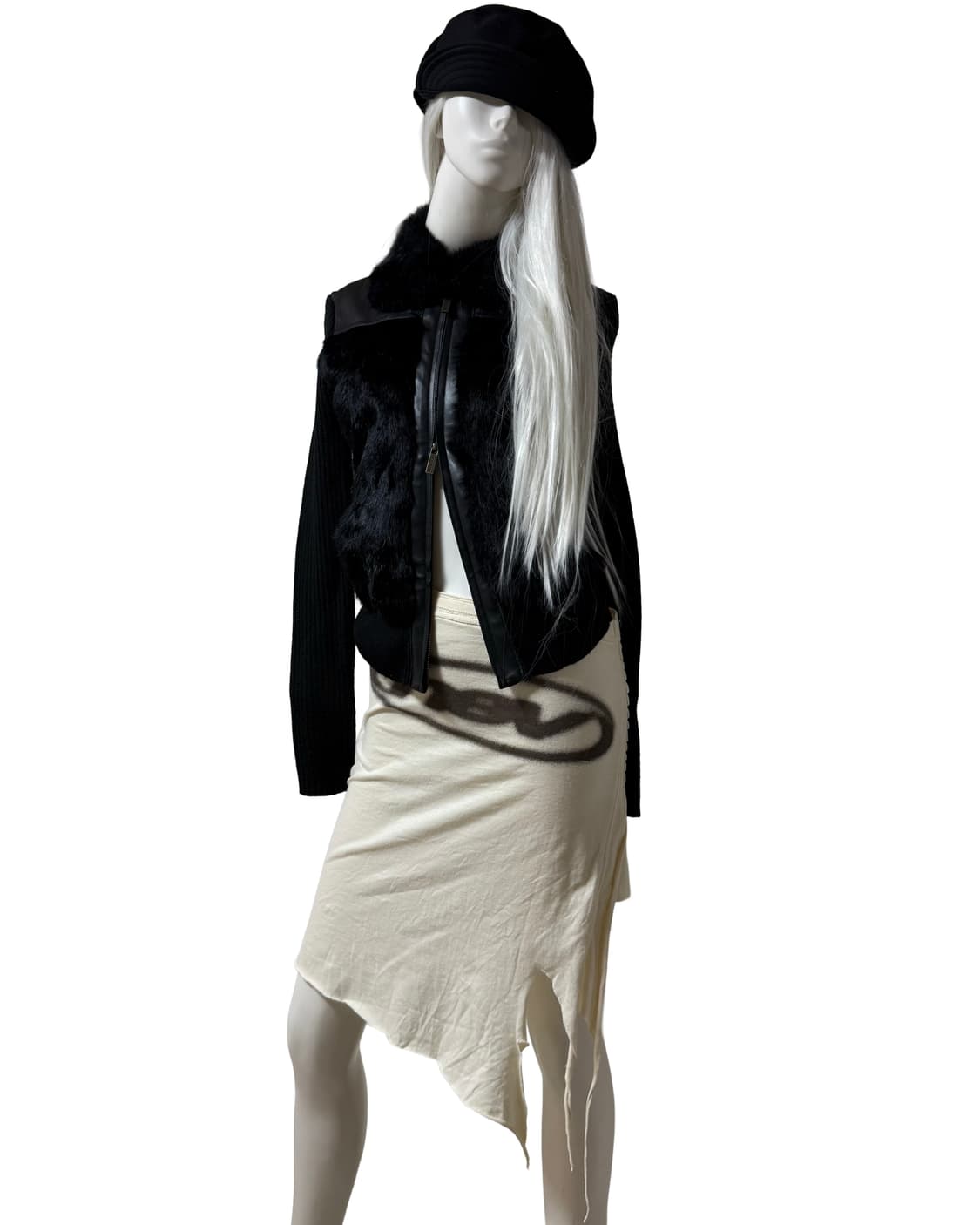 Vtg 갸루 y2k 아크릴 퍼 울 가디건 상품이미지5