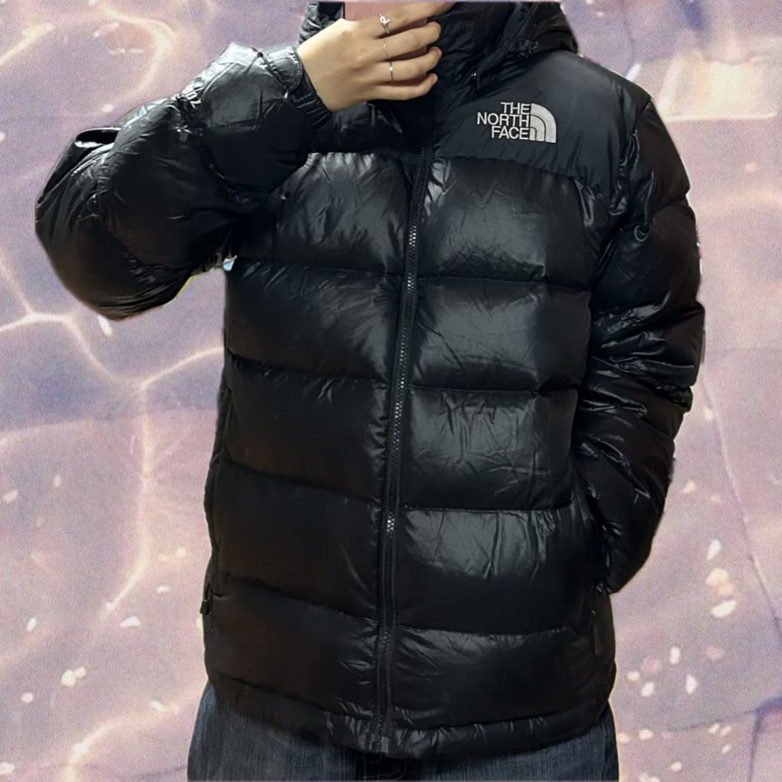 노스페이스 눕시 패딩 700 블랙 90 상품이미지2