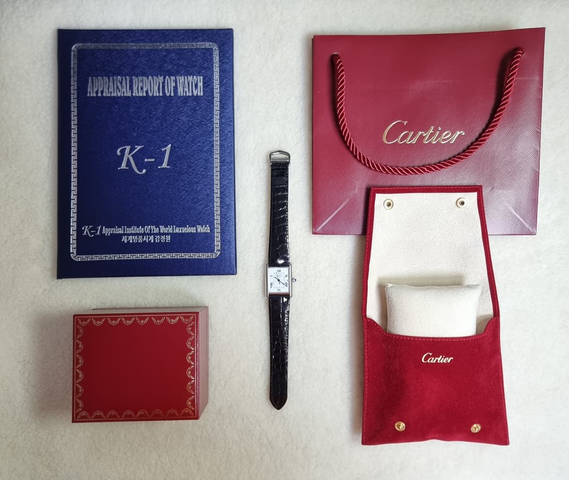 까르띠에 빈티지 탱크머스트 XL 짝수로만 다이얼 디버클 시계 99년 상품이미지8