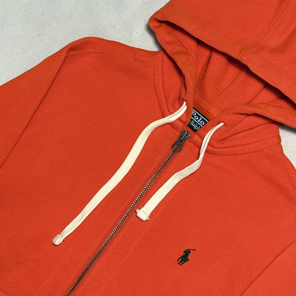 M 폴로랄프로렌 오렌지 기모 후드 집업 상품이미지1