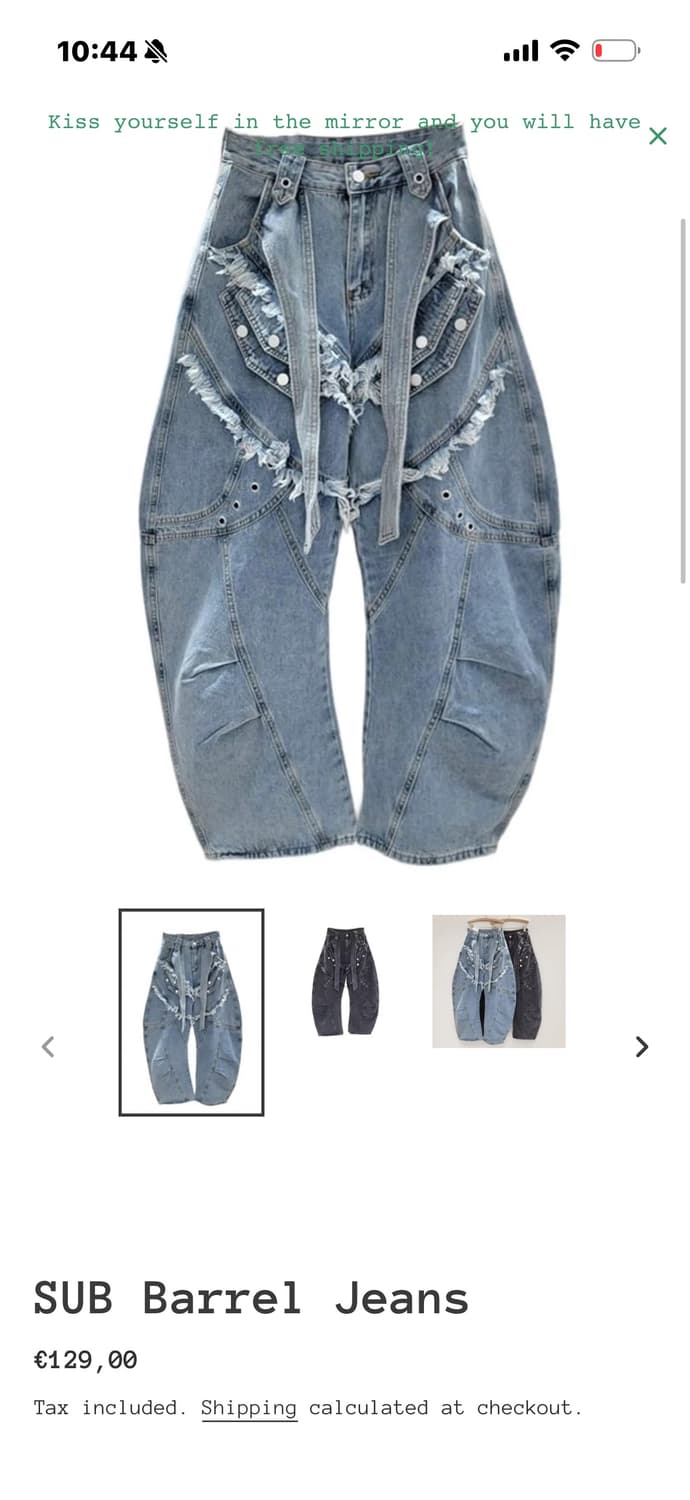 Person soul 스타일 배기 데님 상품이미지3